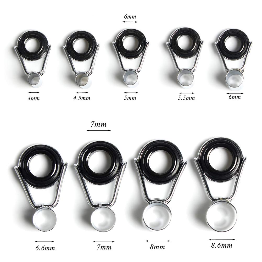 Angelruten-Führungsring Set - 90-teilig Edelstahl Keramik 9 Größen