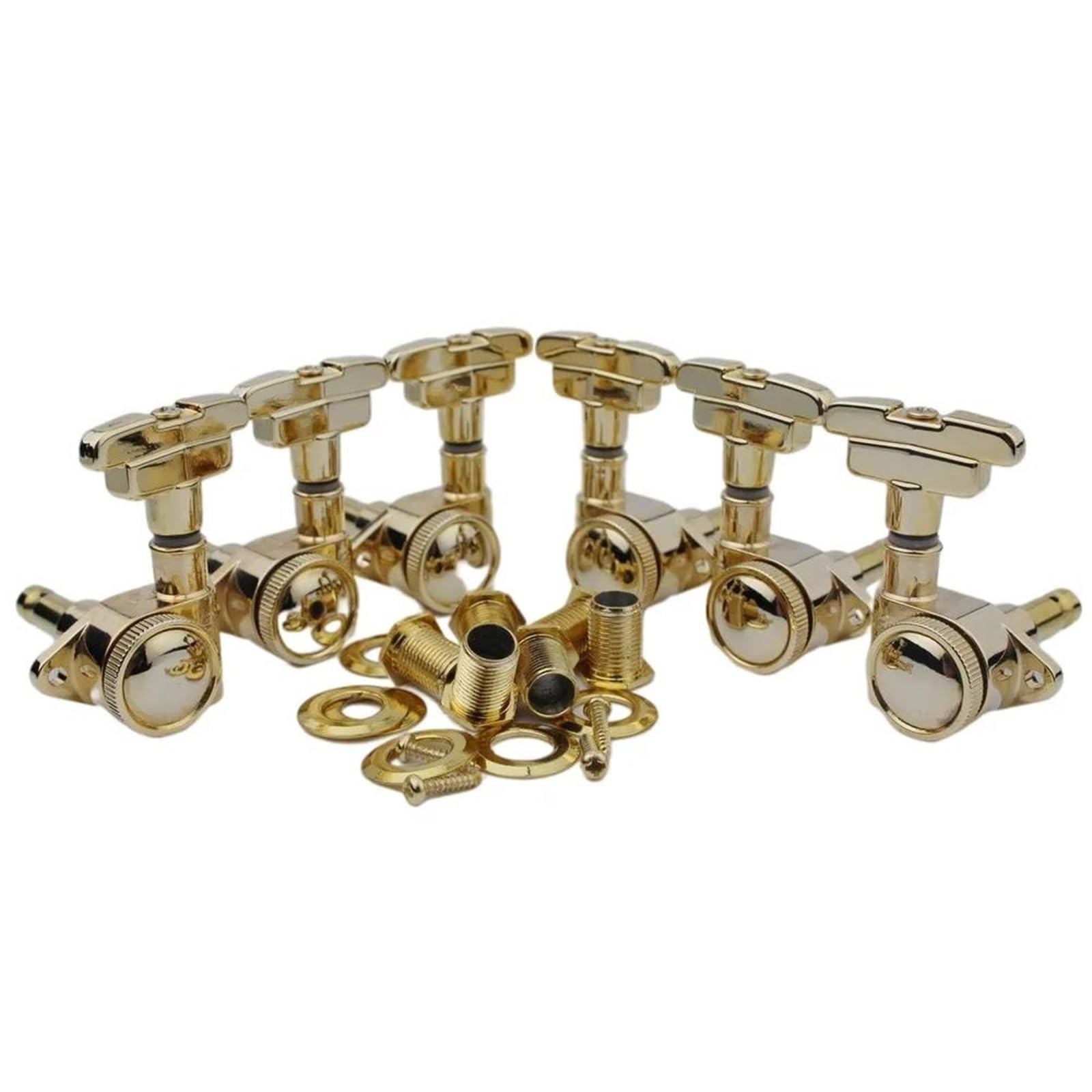 Zestaw Kluczy Gitarowych 3R3L Blokowane Tunery Gitarowe Akcesoria(Gold)