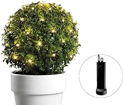 Lumineo Boxwood Net Battery Lights Warm White - 60 LEDs - Diameter 35 cm - Timer - Battery Operated
