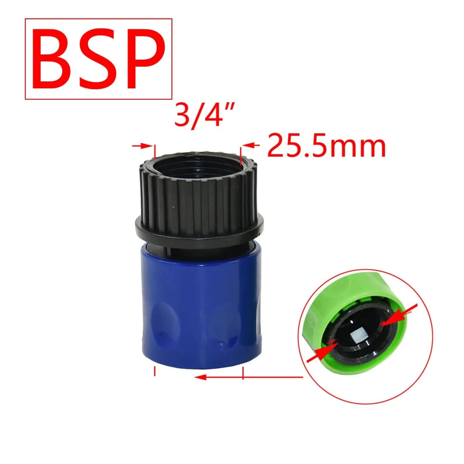 Raccordo rapido per tubo maschio da 3/4 di pollice per irrigazione a goccia da giardino, compatibile con Euro e USA, resistente raccordo giallo per soluzioni di irrigazione efficienti