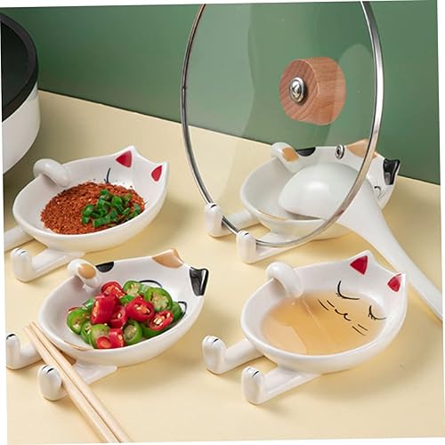 Miniatura 7 de Cabilock 4 piezas de cerámica para cubiertos, decoración de mesa, decoración de escritorio, decoración japonesa, organizador de almacenamiento de