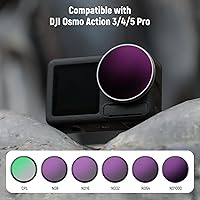 Vista 2 de NEEWER Juego de filtros ND compatible con DJI Osmo Action 3/4/5 Pro, paquete de 6 ND8+ND16+ND32+ND64+ND1000+CPL Accesorios de cámara de acción