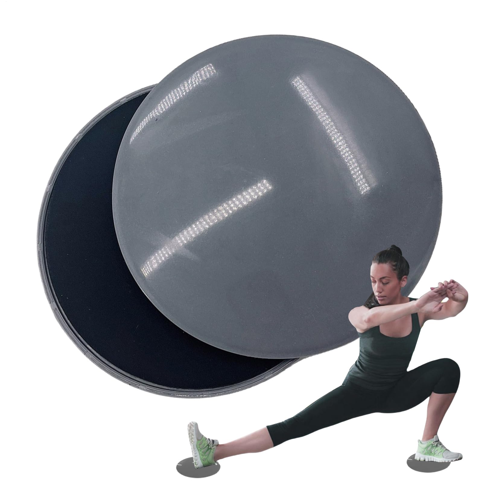 Allenamento Sliders Disc – Piastre da allenamento a nucleo laterale | Superficie antistatica con base liscia | Attrezzatura per la casa per rafforzare | Ideale per esercizi di yoga e treni sul