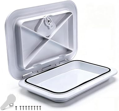 Amarine Made Boat Hatch, 10.6" X 14.8" Marine Hatch, Boat Access Hatch