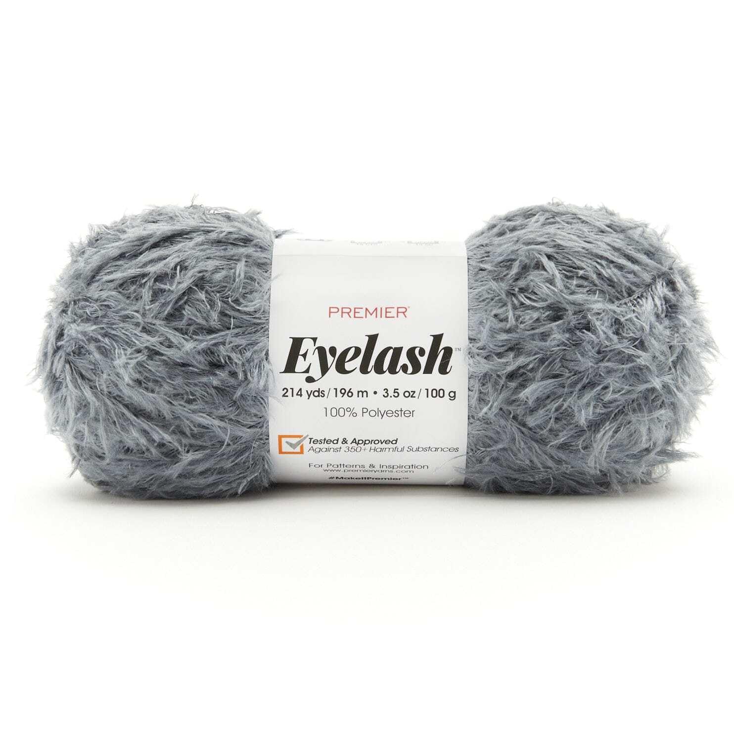 Fil à tricoter cils Premier Yarns Charcoal pour doudous et peluches
