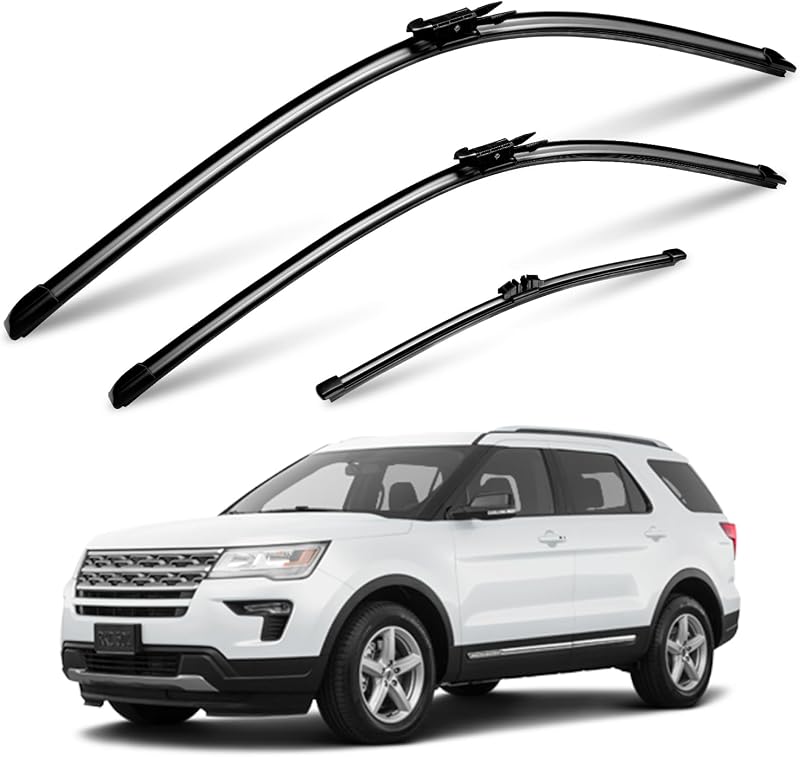 Palhetas do limpador de para-brisa Forccord para Ford Explorer 2011–2026 – 26" + 22" + 11", kit com 3
