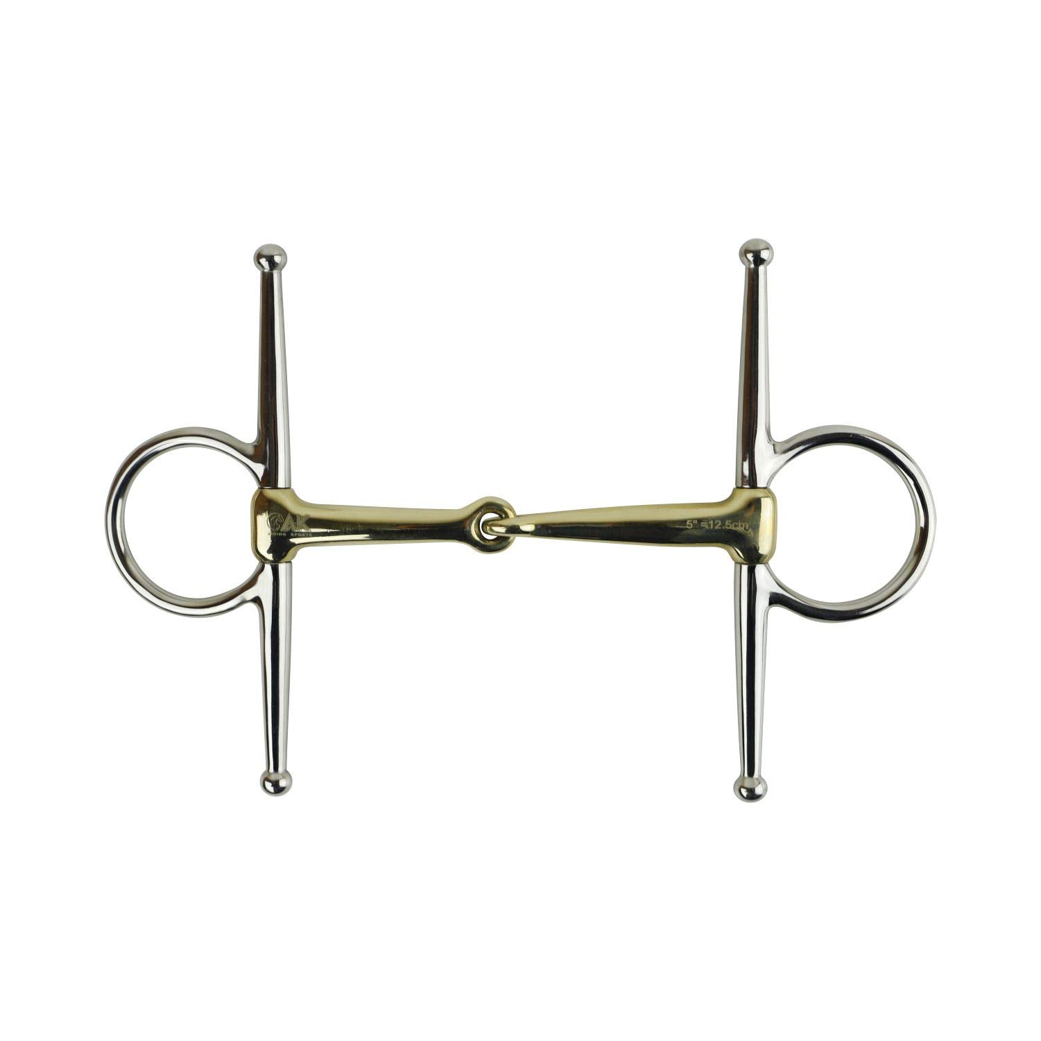 AK Full Cheek Snaffle Horse Riding Bit in German Silver AKRS-2615 (5.25'', German-Silver)