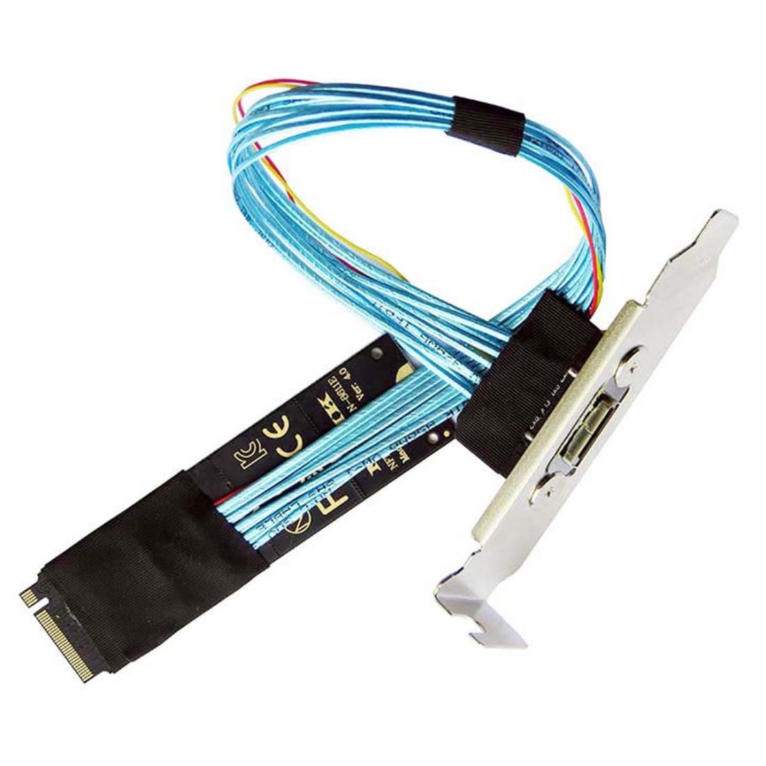 chenyang Oculink SFF-8612 a PCI-E 4.0 NVME M.2 M-Key Host cavo adattatore con staffa slot 8/12 cm per scheda grafica esterna e SSD