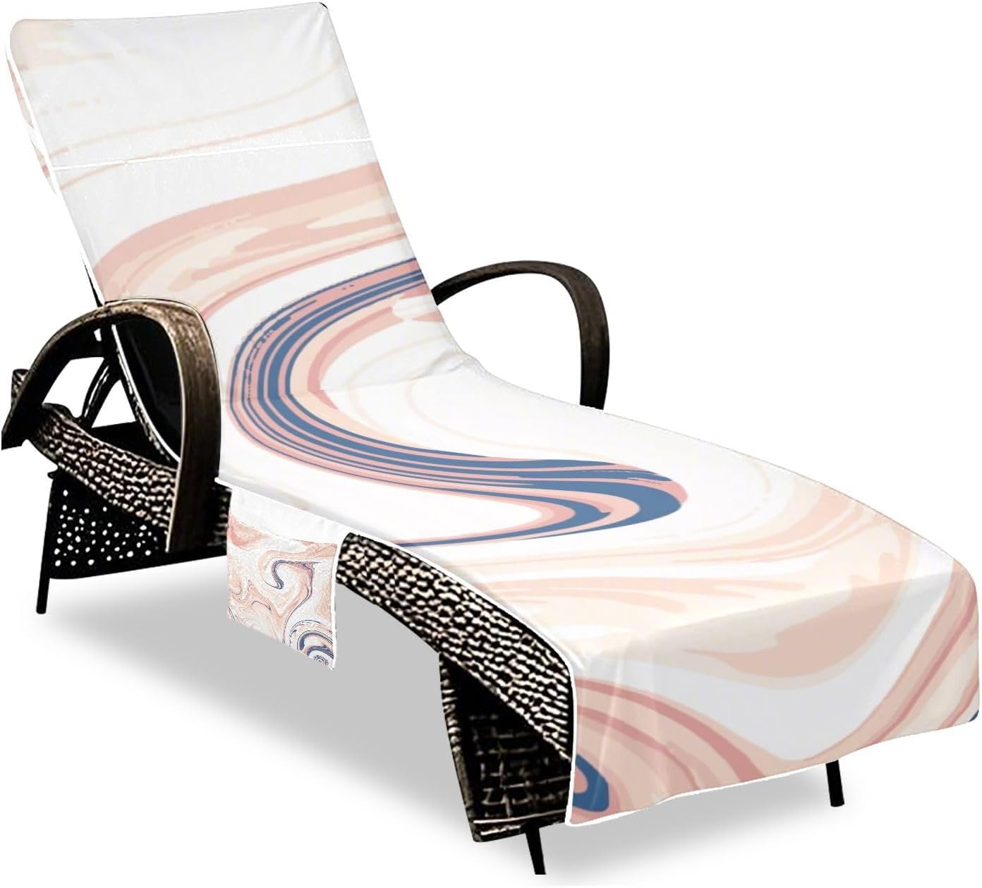 Patio Lounge Chair Cover Waterproof Outdoor Chaise Lounge Cover with Windproof Straps for Outdoor