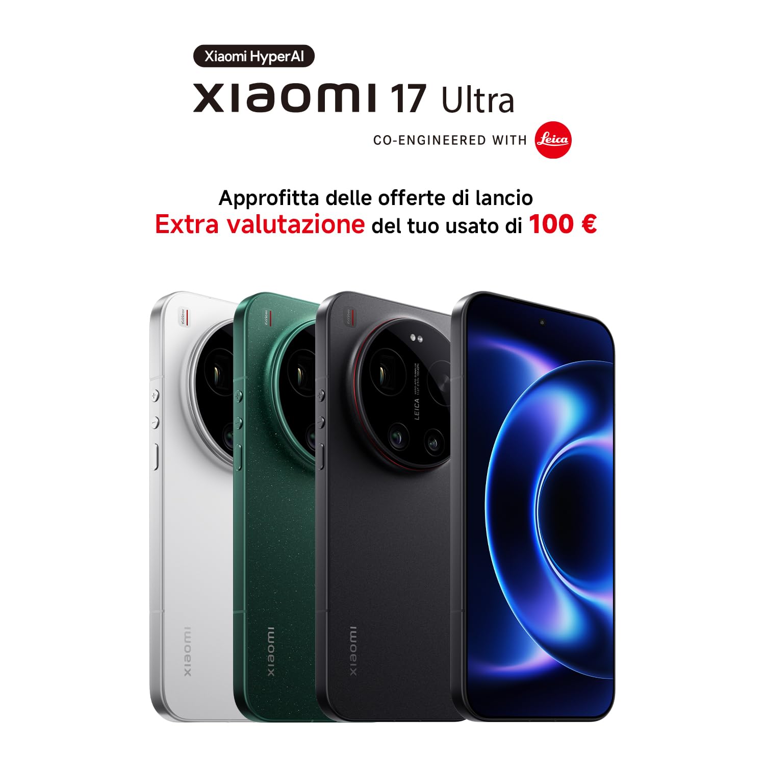 Xiaomi 17 Ultra, Smartphone 16+512GB, Teleobiettivo Lenti Leica APO 200MP 75–100mm, Tecnologia LOFIC HDR, HyperAI, Starlit Green, Garanzia 2 anni+1 anno extra, Caricatore non incluso+TV A Pro QLED 50"