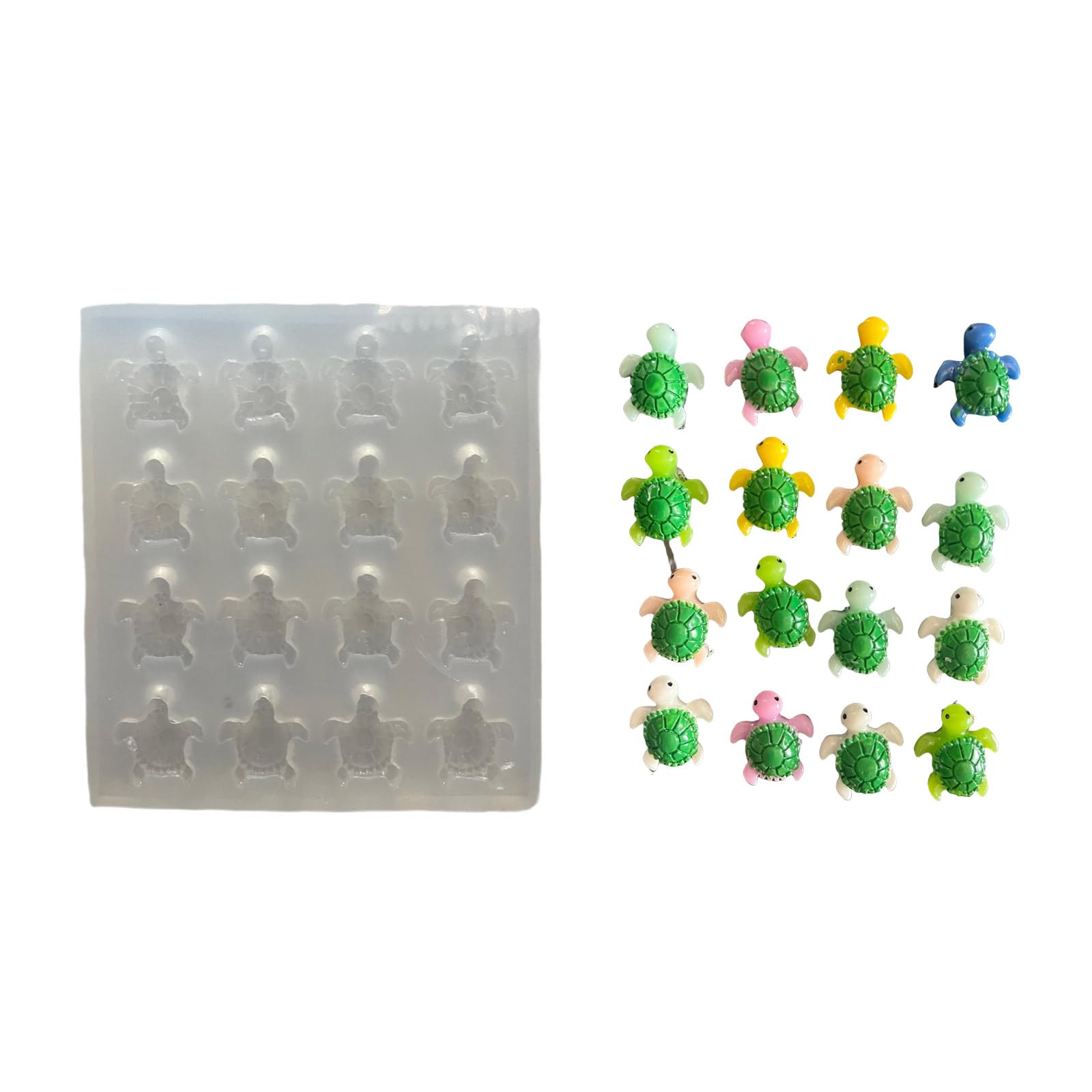 Stampo Per Resina A Forma Di Tartaruga - 6 Pezzi Con Accessori Per Ciondoli - Foto 6