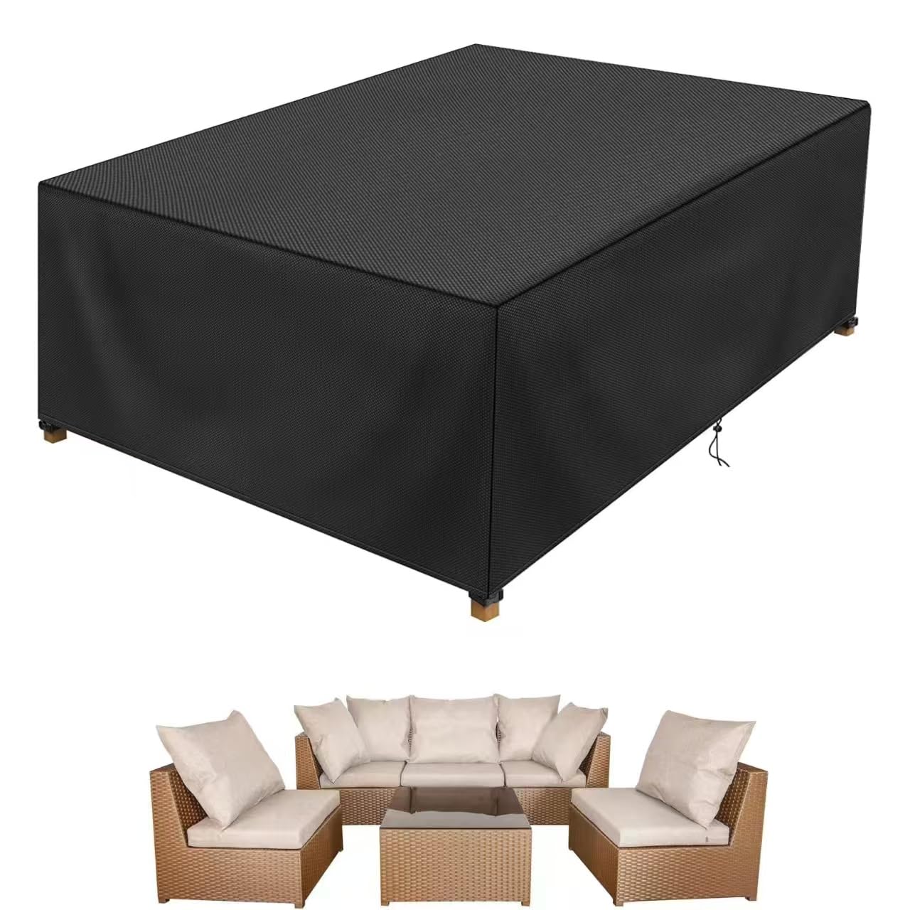 Tuinmeubilair Cover Set Upgraded 420D Heavy Duty Oxford Rip Proof Rotan Sofa Tafel Stoel Beschermhoes Anti-Uv Winddicht Outdoor Patio Meubels Set Covers Waterdicht 160x90x105cm Zwart Tuinmeubilair Cover Set Upgraded 420D Heavy Duty Oxford Rip Proof Rotan Sofa Tafel Stoel Beschermhoes Anti-Uv Winddicht Outdoor Patio Meubels Set Covers Waterdicht 160x90x105cm Zwart
