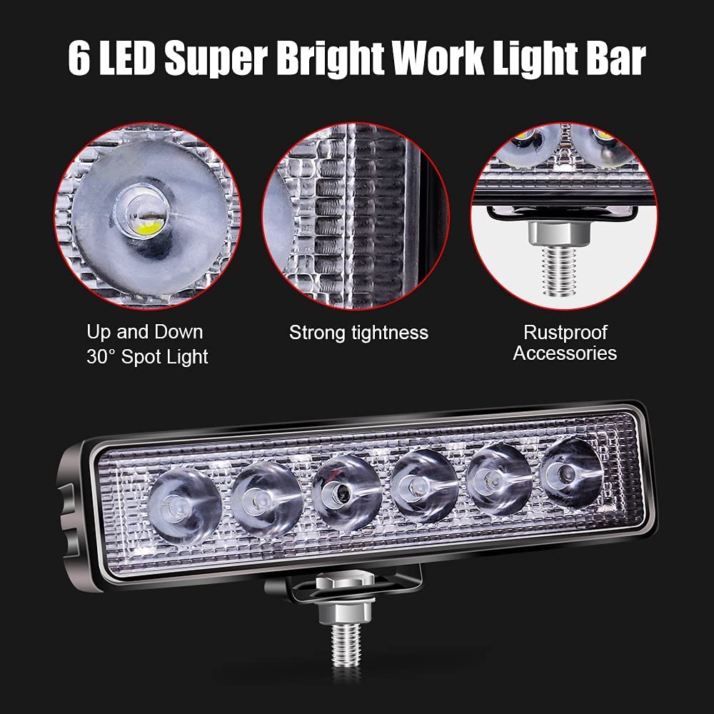 Amazon.co.jp: X-STYLE 18W LED作業灯 12V 24V ワークライト 防水 広角