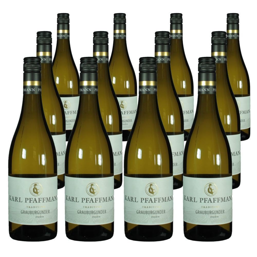 Vorteilspaket (12x0.75L) Grauburgunder Nußdorfer Bischofskreuz (29) trocken Dt. Qualitätswein Karl Pfaffmann/ErnenWein/Wine