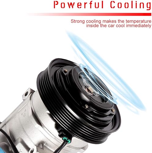 Miniatura 3 de cciyu Compresor de aire acondicionado 10S20C para H-onda Odyssey Pilot Ridgeline para A-cura MDX 3.5L 2003 2004 2005 2006 2007 2008 6 ranuras