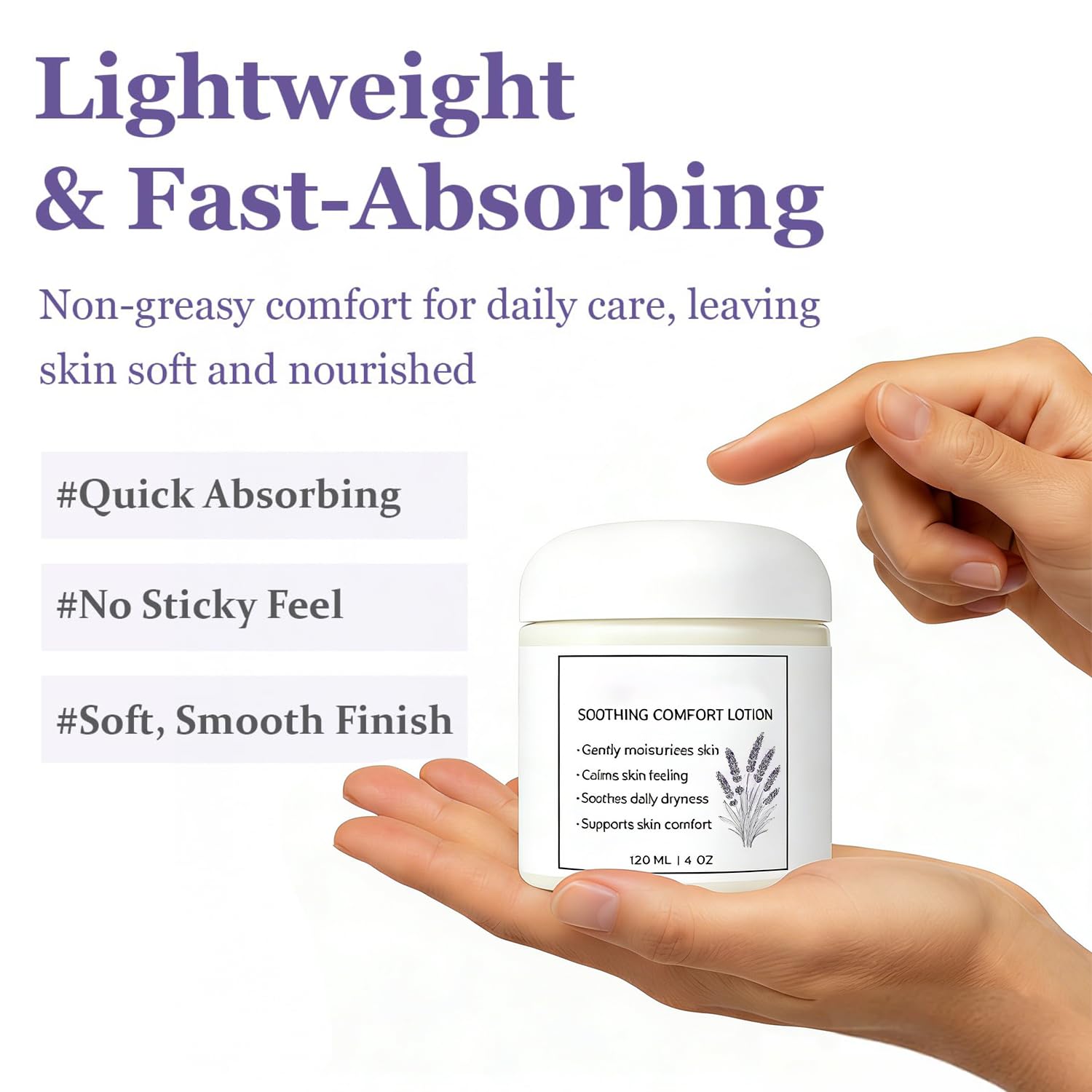 Nerve Comfort Cream with Magnesium, Arnica, Vitamin B6 & Aloe Vera - Moisturizing Lotionon Calms Tingling Sensations for Feet, Hands, Legs & Toes, 4oz