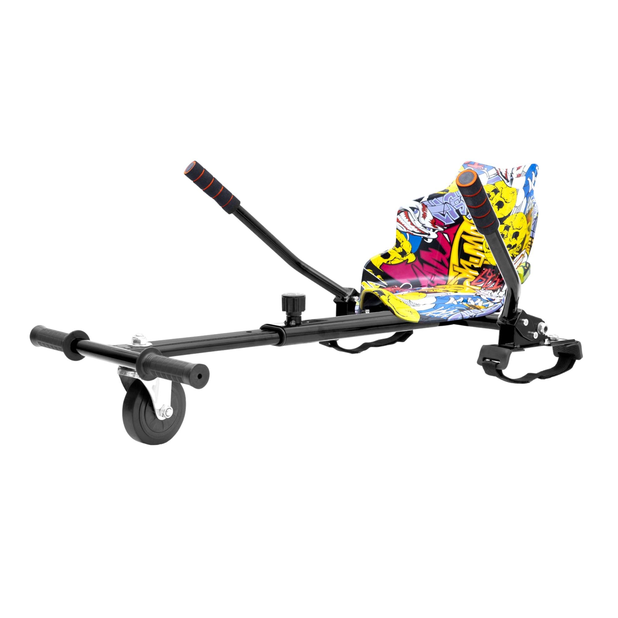 Hover-Pro HOVERKART - Go Kart Adjustable Hoverkart Seat For Self Balancing Scooters - Fits All Hover Board Sizes - 6.5", 8" and 10" (Graffiti HIPHOP) — image 1