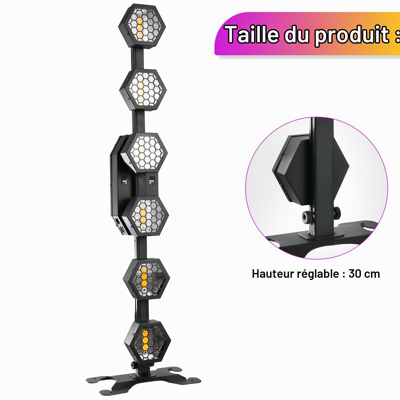 2PCS Projecteurs PAR COB Linéaires Vintage, Éclairages de Scène LED 240 W avec DMX512, Lumières DJ RGB pour Fêtes, Concerts, Mariages, Discothèques, Bars