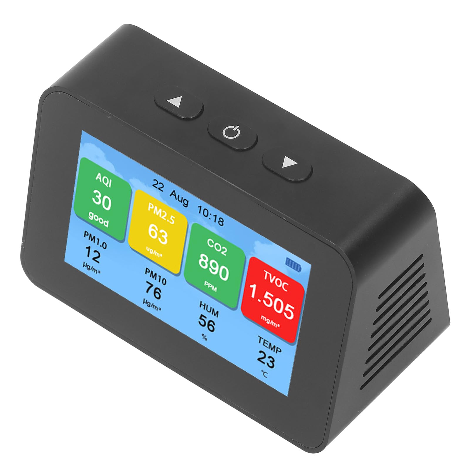 FTVOGUE Monitor de Calidad del Aire, Detector LCD CO2 PM2.5 PM1.0 PM10 con
