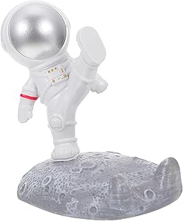 MUSISALY 1Pc Modelo De Astronauta Rack De Telefone Móvel Astronauta Suporte Móvel Suporte De Telefone De Astronauta Decorações De Prata Acessórios Para Celular Acessórios De Prata Rack De
