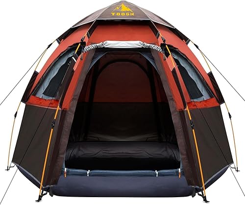 tienda de campaña para 3 - 4 personas, con forma de cúpula hexagonal, impermeable, automática, para deportes al aire libre, camping, refugio para el