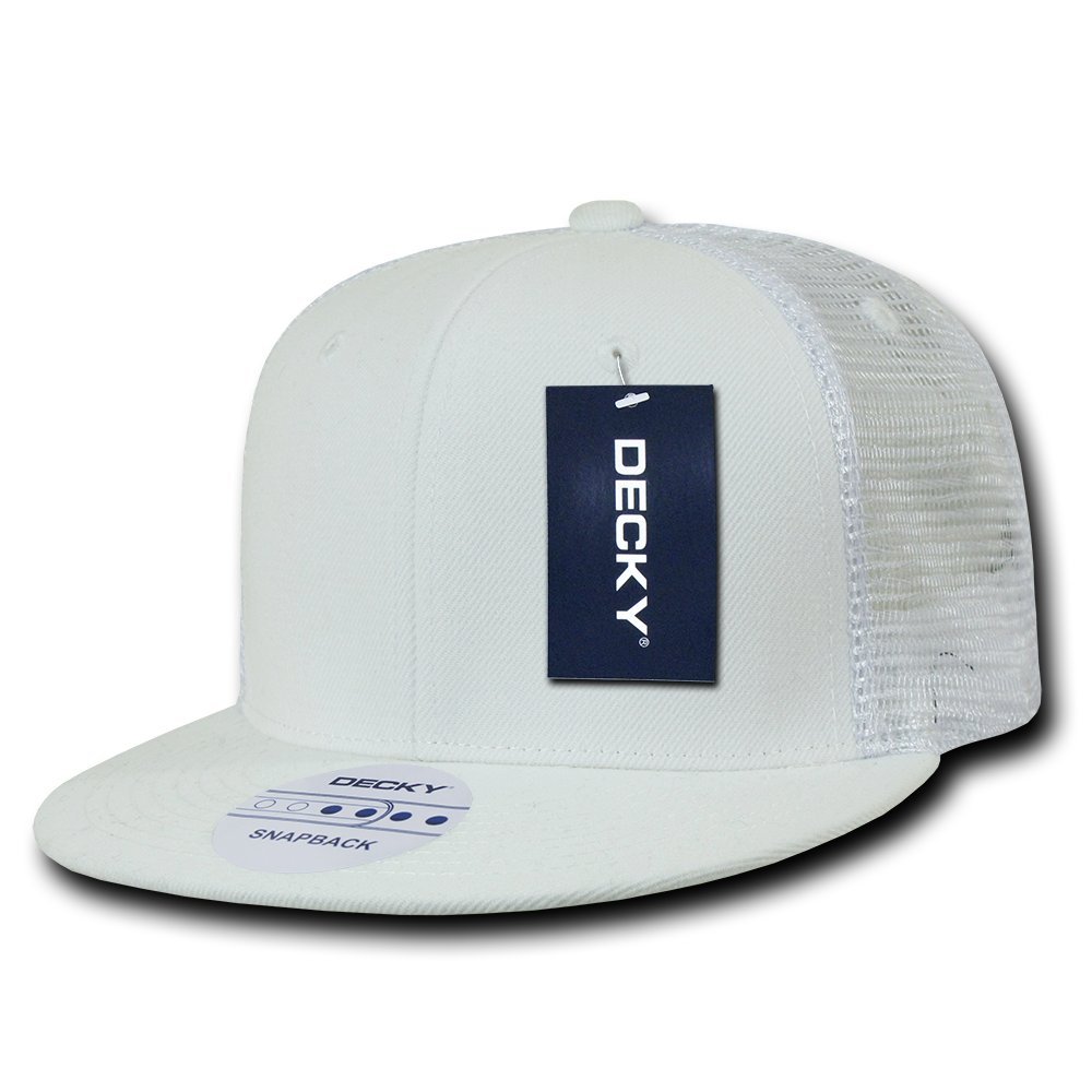 DECKY6 Panel Flat Bill Trucker Cap