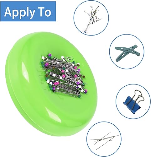 Miniatura 5 de Dolstar Cojín magnético con 100 pines de cabeza de plástico soporte magnético para coser acolchado