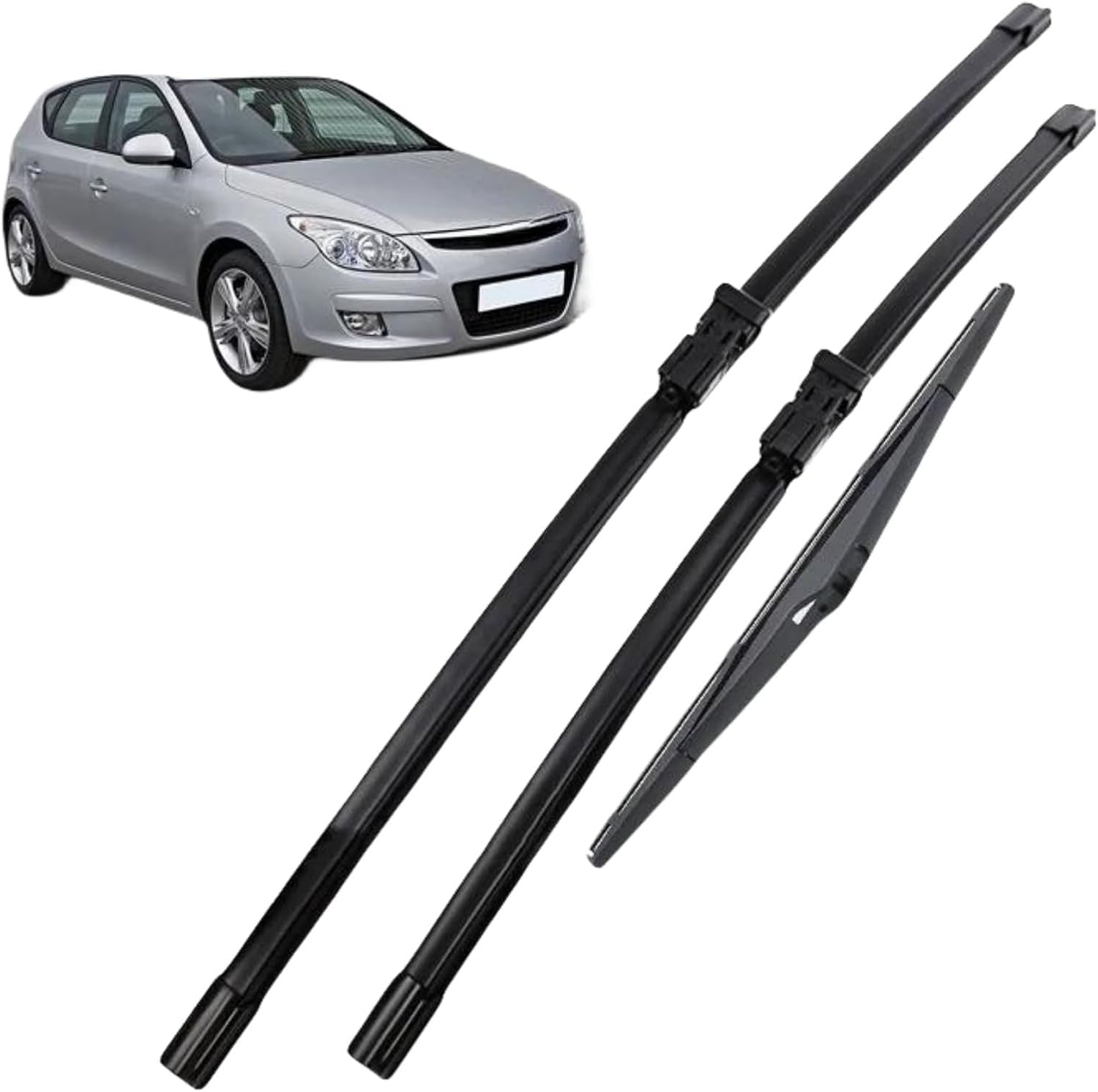 RESKIU Car Front Windshield Wiper Blade Set Replacement for Hyundai I30 2007-2010, All Season Windscreen Wipers Quiet Easy Installation