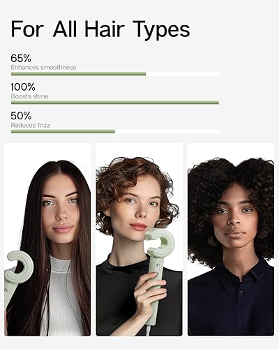 Miniatura 6 de Blex Secador de pelo C1, secado rápido de 5 minutos, motor sin escobillas de alta velocidad de 110,000 RPM, secadora de soplado con tecnología de