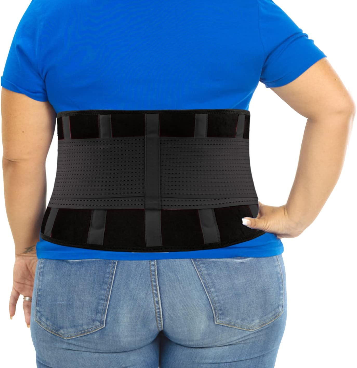 TEKOMVO Back Brace for Lower Back Pain: Back Support Lumbar Belt for Women and Men - Breathable Lower Back Pain Relief Herniated Disc Sciatica Sacral - Ideal for Lifting Working Sports 6XL(65"-76")