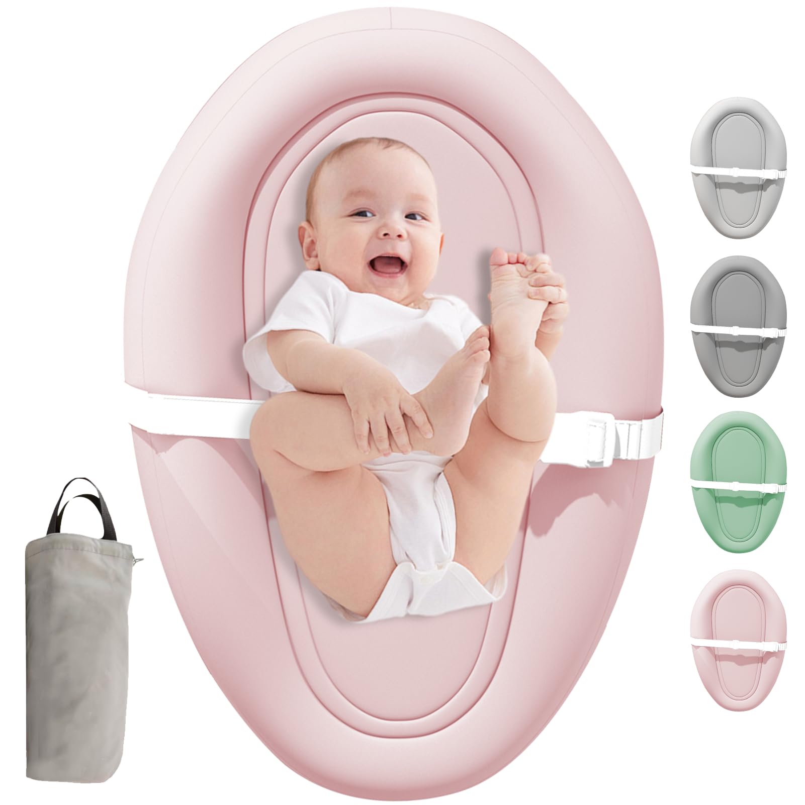 Cambiador inflable portátil para bebé, ligero y agradable al tacto, adecuado para una variedad de escenarios, contiene una bolsa de almacenamiento fácil de transportar para usar sobre la