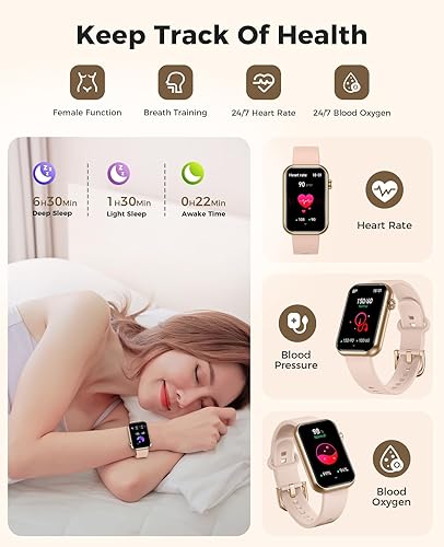 Miniatura 3 de Reloj inteligente rastreador de actividad (respuestahacer llamada), monitor de presión arterial Spo2 247, monitor de sueño, 114 modos deportivos,