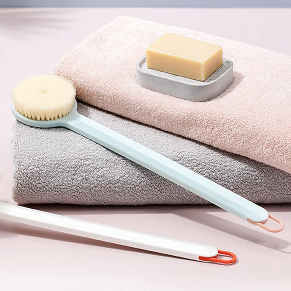 CJBHSD Rückenbürste mit langem Griff, weiche Borsten, rutschfeste PP-Badebürste mit langem Griff, Peeling und Stimulierung der Durchblutung. Körperwäscher (Farbe: Weiß, Größe: 153,1 Zoll1) (Weiß 1