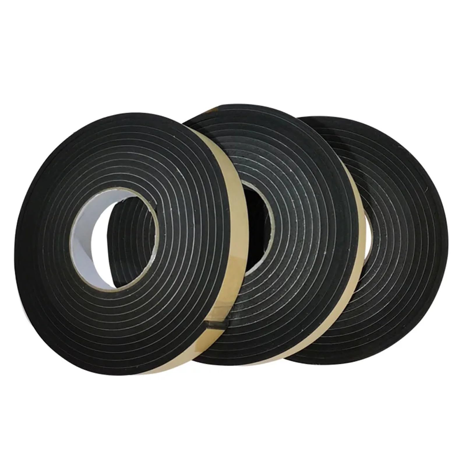 Cinta de espuma autoadhesiva para burletes, Cinta autoadhesiva de sellado espuma EVA, negra, 2m/10m, 2-20mm espesor, 10-30mm ancho(5mm X 25mm X 10m)