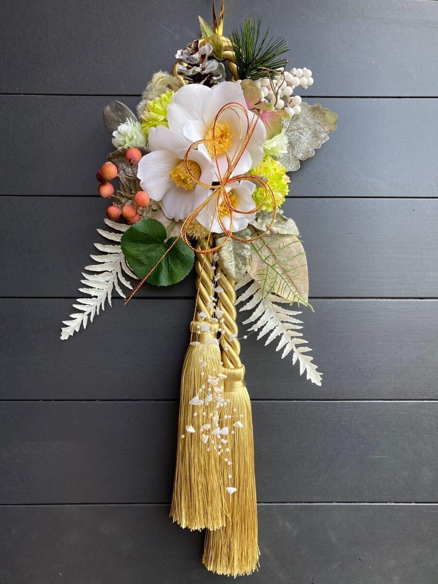 早割2025年迎春お正月飾りしめ縄しめ縄飾り玄関飾り豪華タッセル+しめ縄