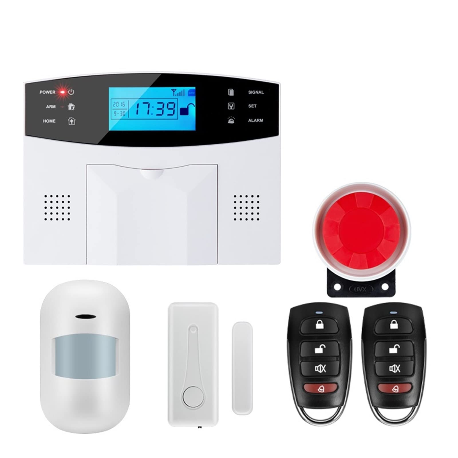 Alarmy domowe, G2B GSM Home Awlglar Security System Alarm System Wsparcie Język głosowy Interkom(G2B Bundle I)