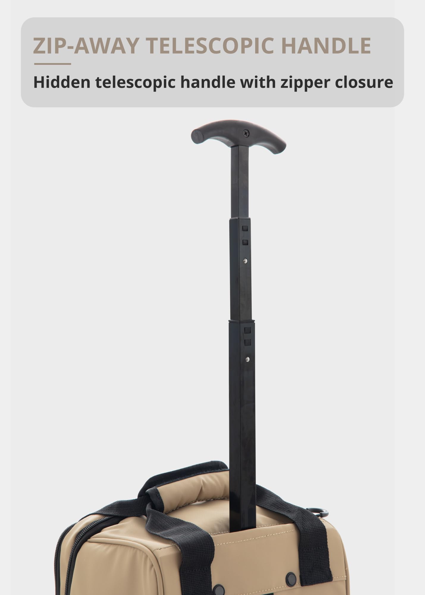 Blnbag M7 - Trolley de cabina 40×20×25 cm impermeable, maleta de mano ligera 20L para vuelos de Ryanair, bolsa de avión 2 ruedas y compartimento acolchado para portátil, color champán