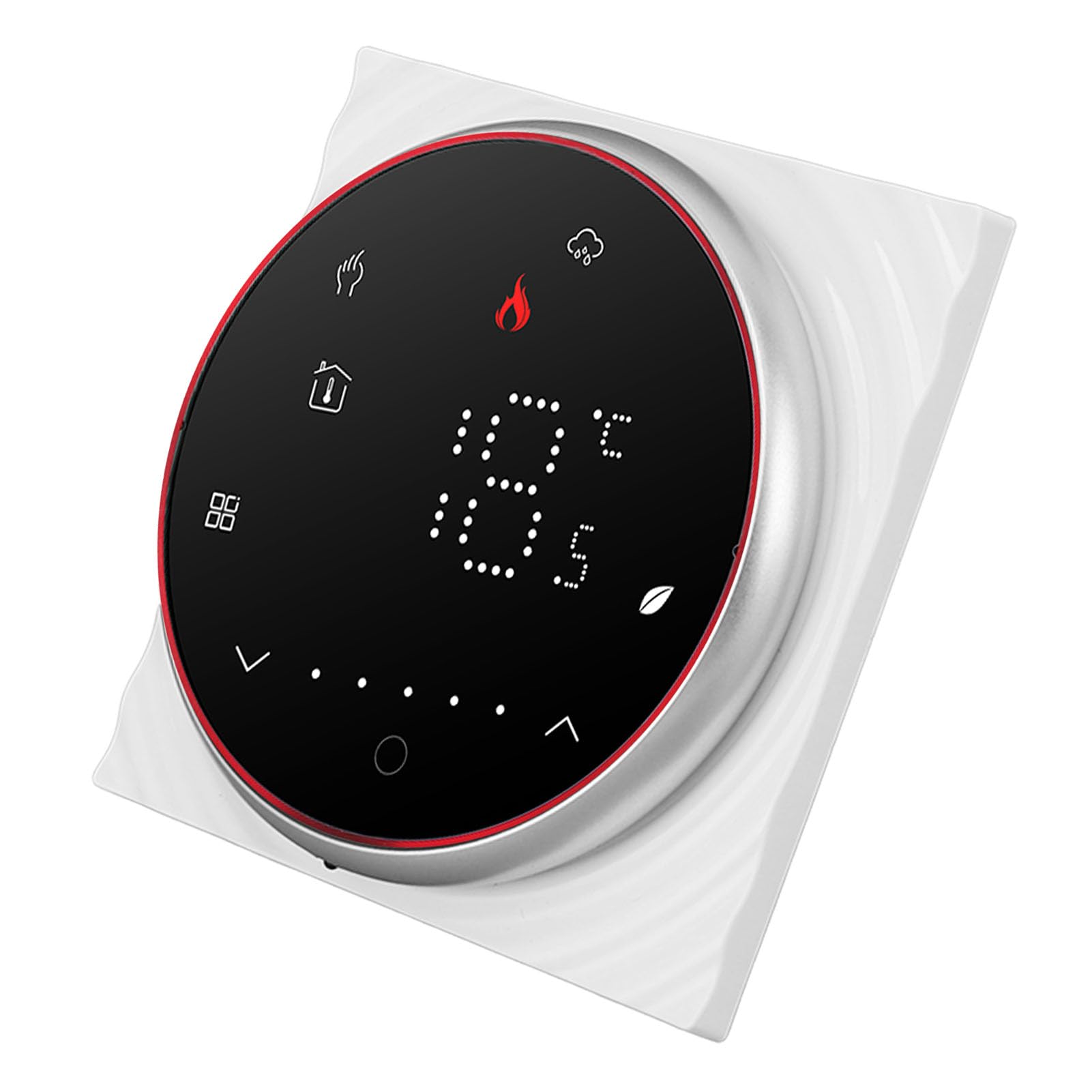 Termostato Inteligente Inalámbrico con Pantalla LED, Termostato Programable con Control de Alta Precisión para Calefacción Eléctrica Doméstica, CA de 95 a 240V (Negro)