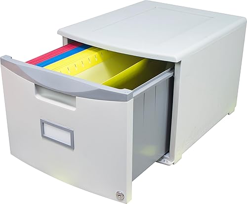 Miniatura 20 de Storex gabinete de un solo cajón de mini archivo con cerradura, 18.25 x 14.75 x 12.75 in, color negro, (61265B01C), Negro Total 1 Negro,Gris/Gris