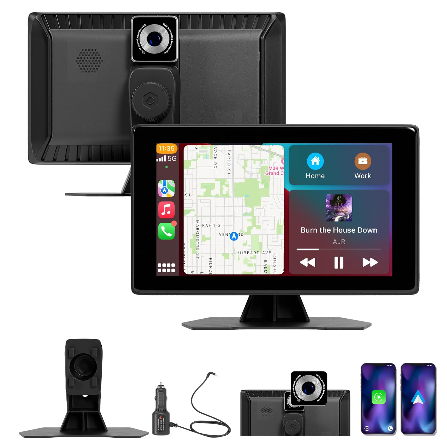 Lifelong 9-Inch Car Display Screen with in-Built Dashcam| Wireless carplay and Android Auto | Car infotainment System | Car Stereo | Music System with Bluetooth & Voice Control | Easy Installation-image-31