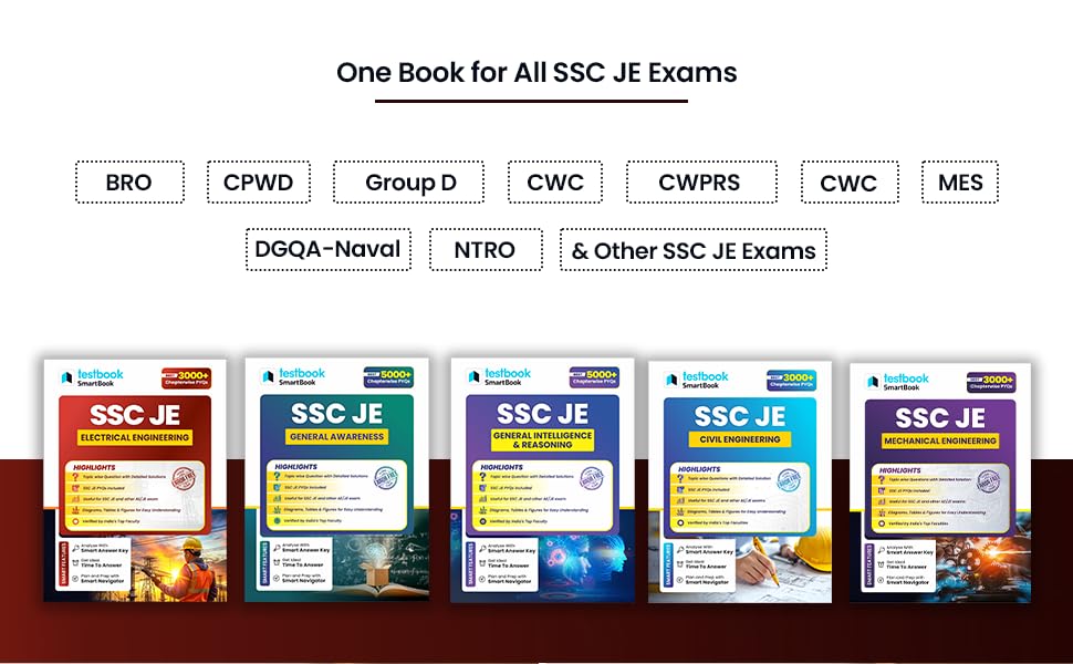 Image of Testbook SSC JE Electrical Engineering SmartBook with 3000+ Chapterwise PYQs | Circuits, Machines & Power Systems | Ideal for SSC JE, State AE /JE & PSU Exams 2026 (Smartbook Series)