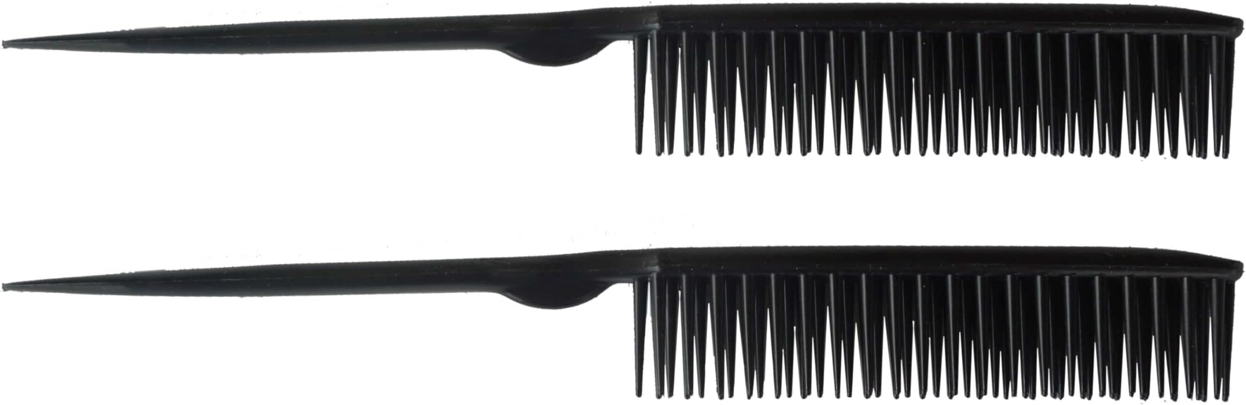 Amelia Beauty Products 3 Row Styler Brush, 8 in | Hair Styling Comb | Travel Hairbrush for women | Rat Tail Comb for Detangling (Black)