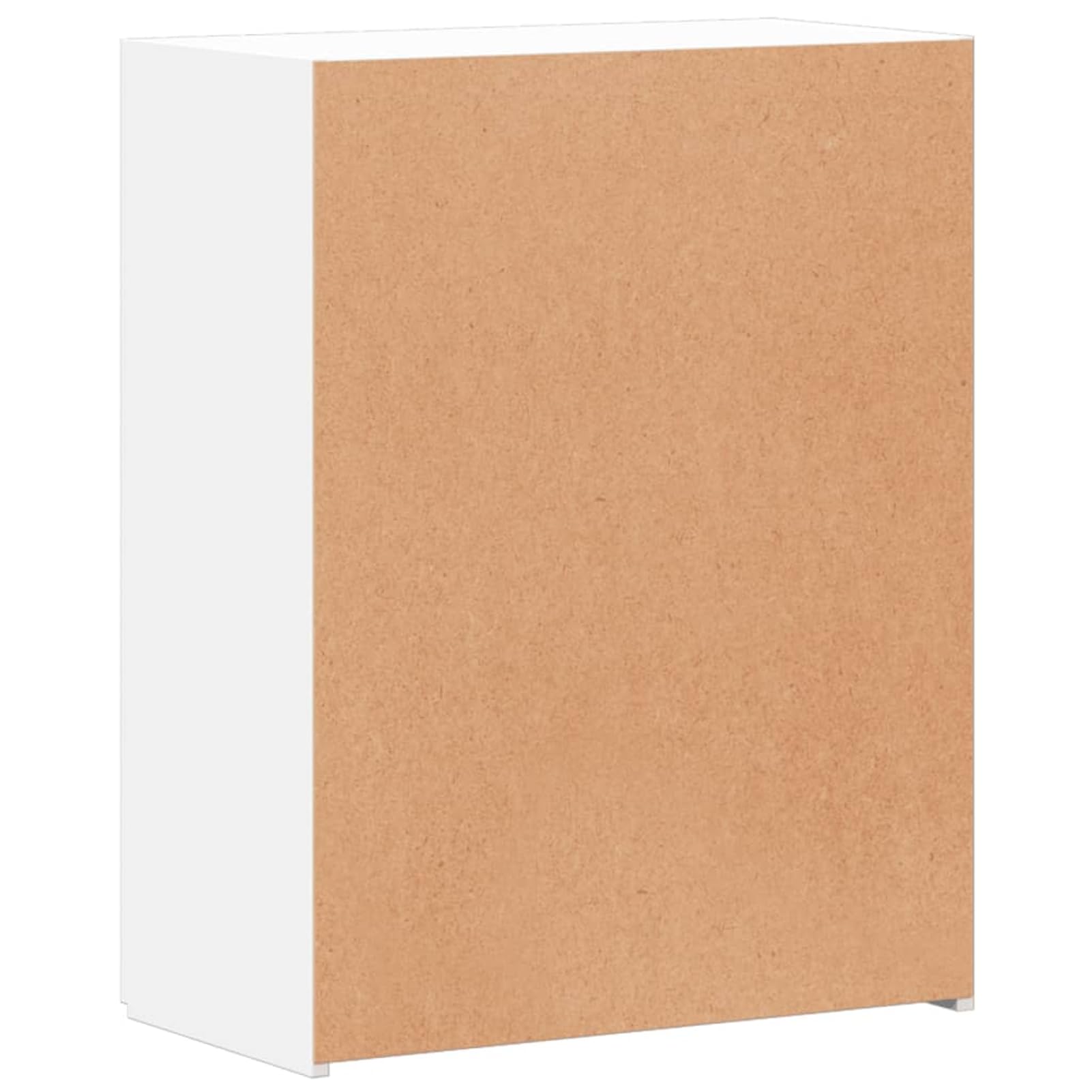 Aktenschrank 60x32x77,5 cm Weiß aus Holzwerkstoff mit praktischem Doppeltür-Design für Büroorganisation