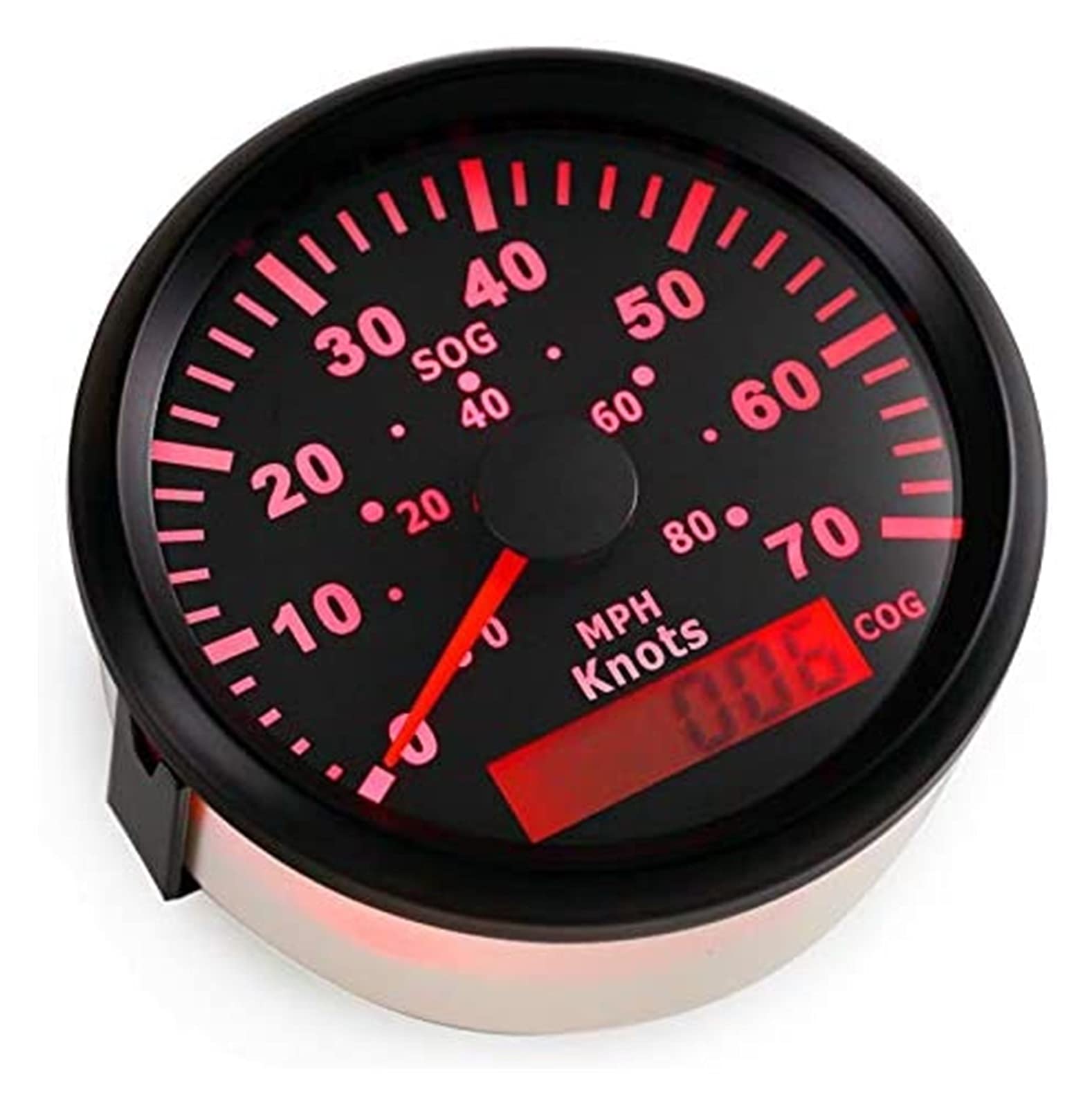 XMING GPS. Prędkościomierz 0-70Knots 0-8. 0MPH. Wskaźnik prędkości do statków jachtów łodzi z podświetleniem 3-3/8 cali (85 mm) 12V / 24V