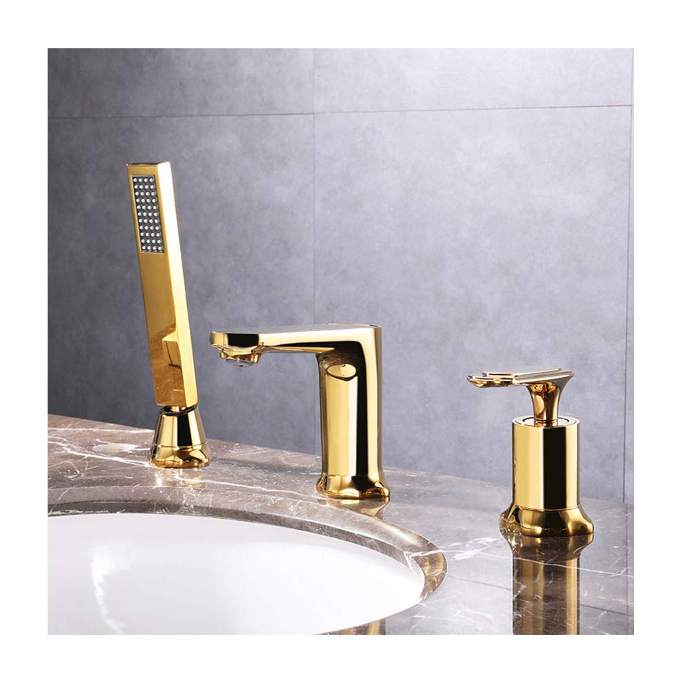 Robinet de lavabo de salle de bain avec pomme de douche anti-éclaboussures