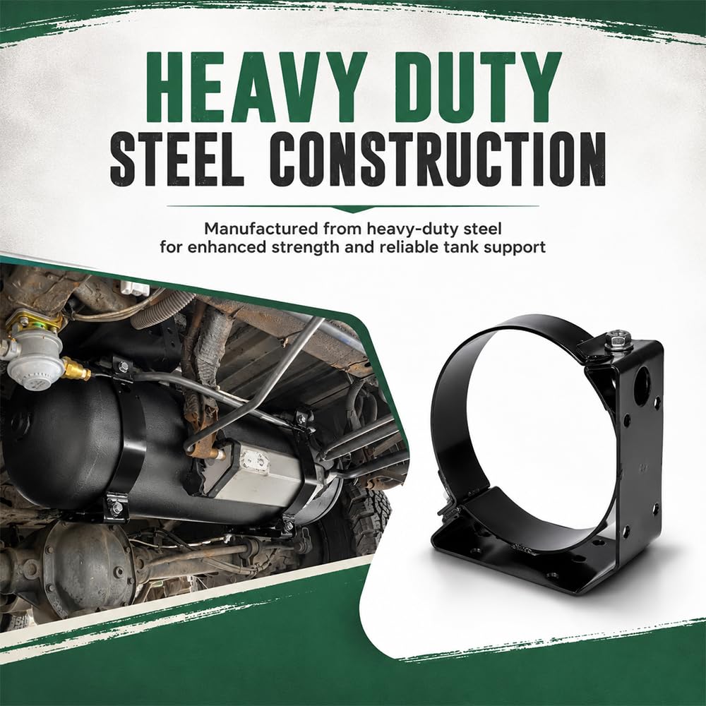 Heavy Duty Steel Fuel Tank Strap 6PCS Black image 5