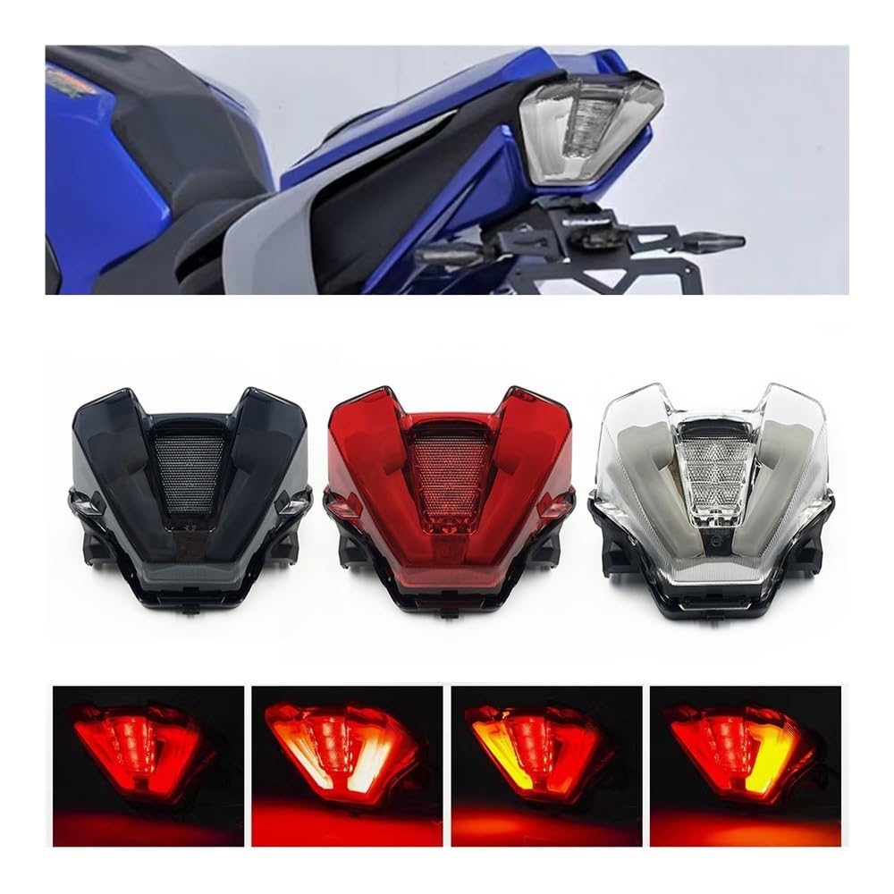 Luce freno Fanale posteriore Per MT07 2018-2023 Fanale Posteriore Freno Indicatori Di Direzione Lampada Moto MT 07 Integrato Accessori Modificati