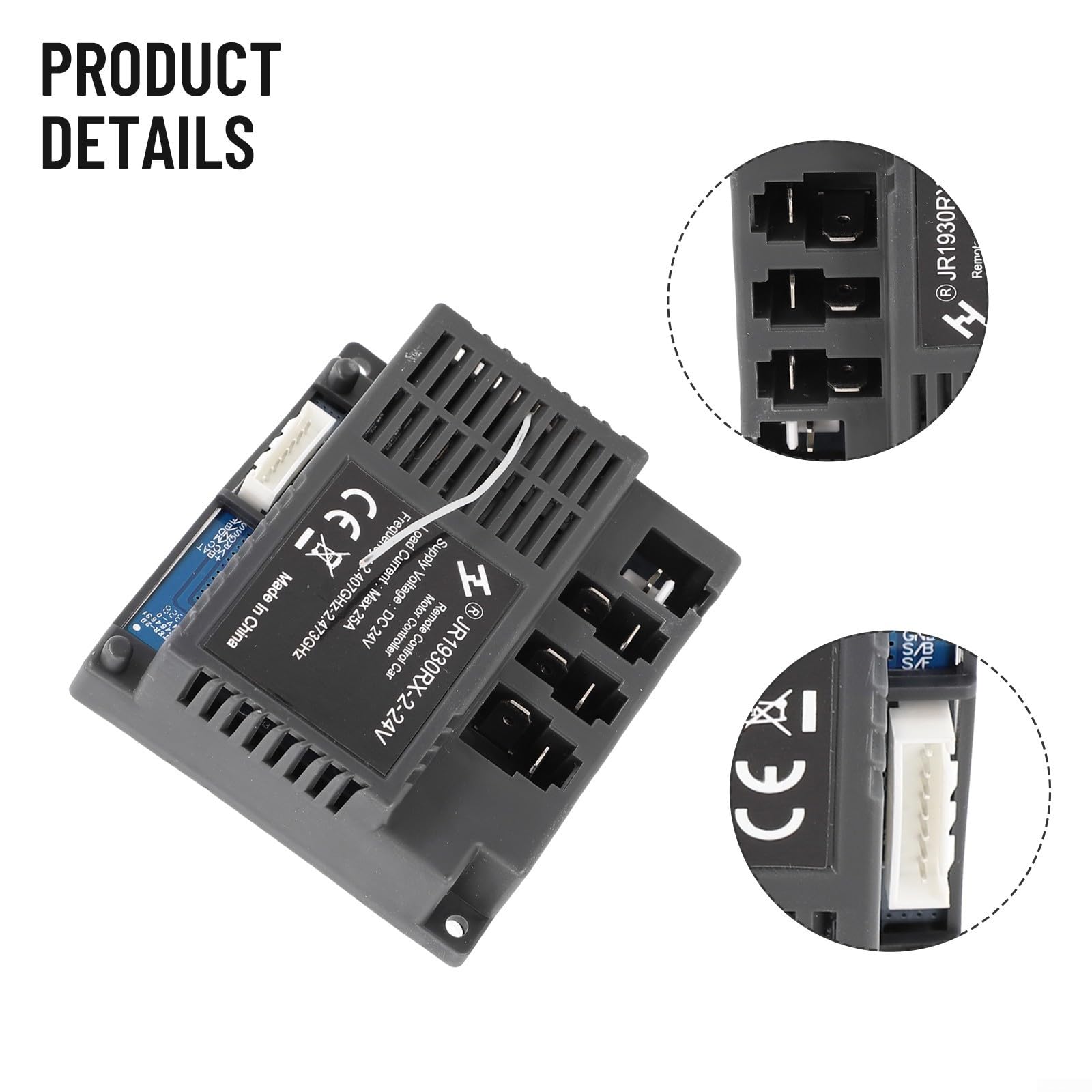 Récepteur JR1930RX224V RC, convient pour les voitures électriques pour enfants, 24 V compatible avec JR1930RX 2 et JR1930RX 4P (récepteur JR1930RX-2-24V)