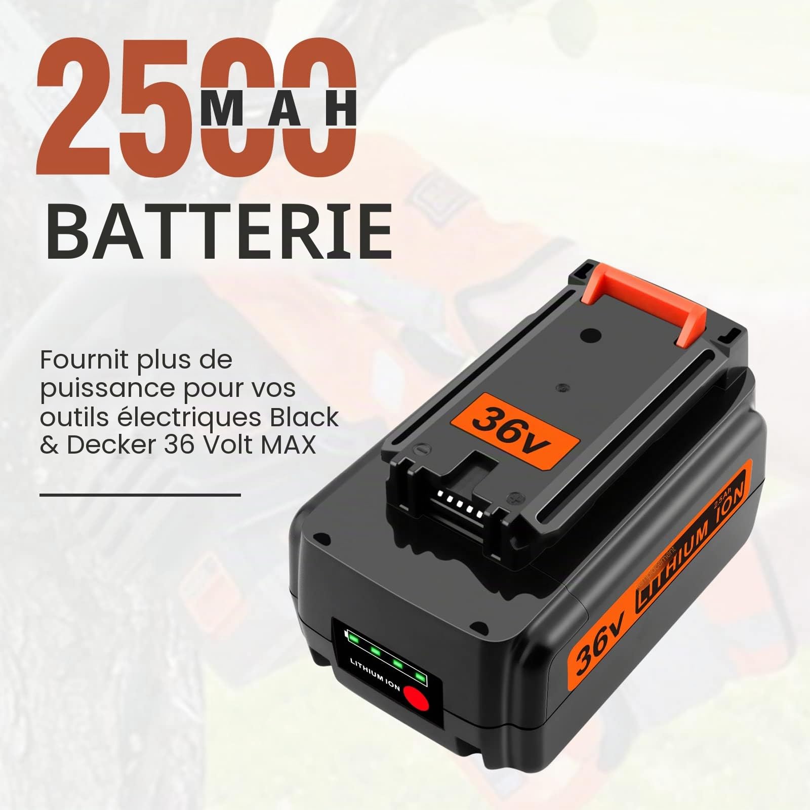 BL20362 Batterie Lithium 36V 2,5Ah Batterie pour BL20362 BL20362-XJ LBX2040 LBX36 LBXR36 LBXR2036 Compatible avec Tous Les Outils 36V