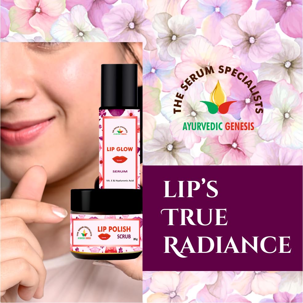 Image of Lip Glow Serum (10ml) and Lip Polish Scrub (20gm) Combo - Reveal Your Perfect Pout (Pack of 2)